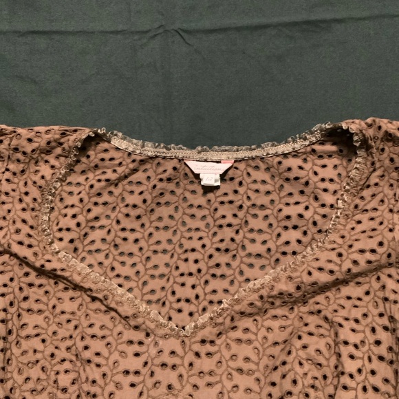 Vintage indie granola Eyelet Mini Dress - Picture 8 of 16